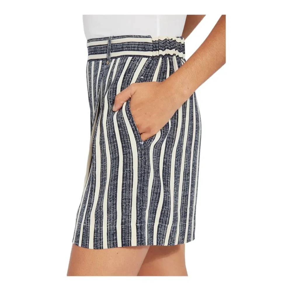 NWT Lysse | Cannes Pleated‎ Wavy Stripe Short S